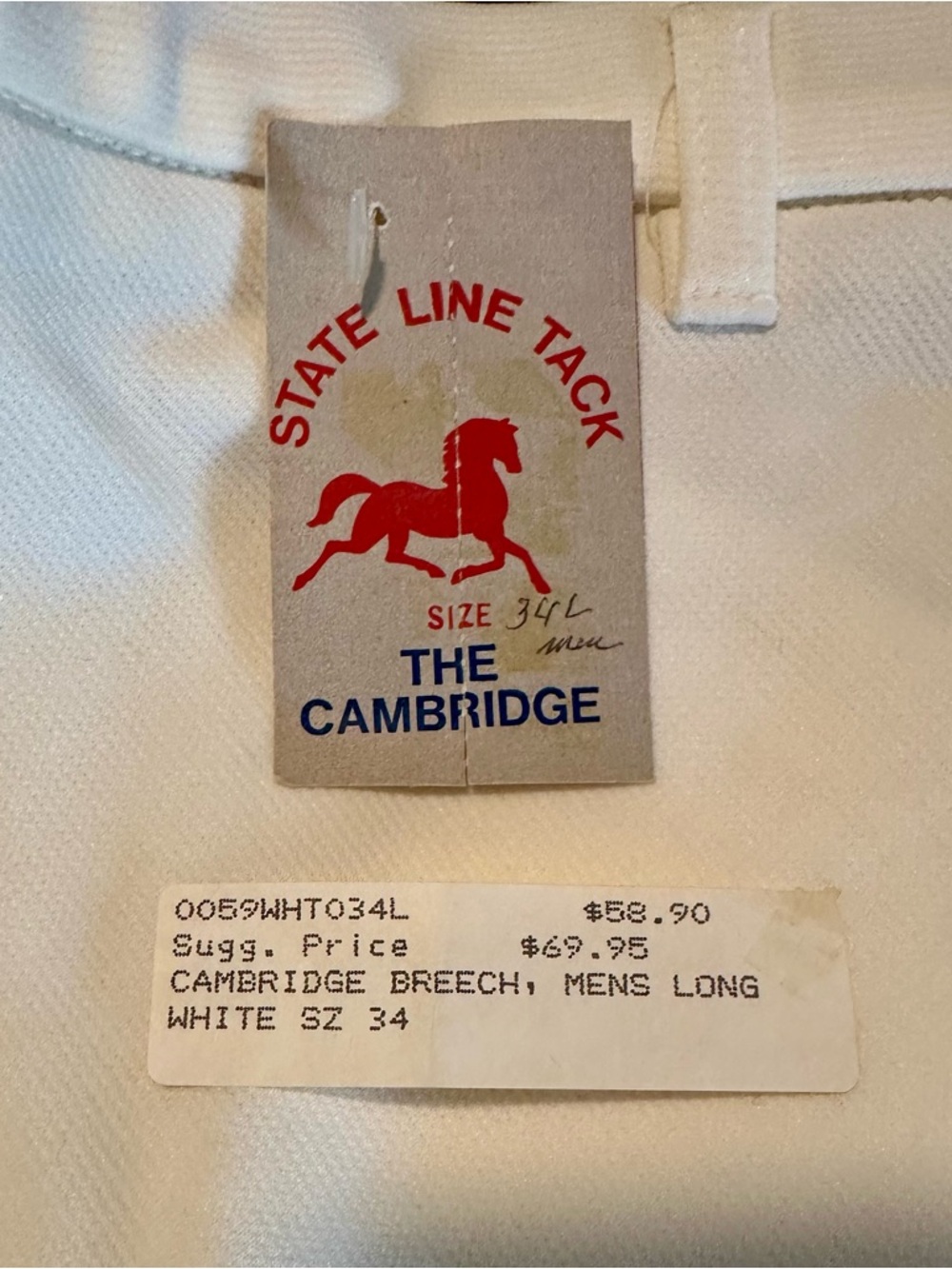 The Cambridge Cambridge Breech Men's Equestrian Pants - White